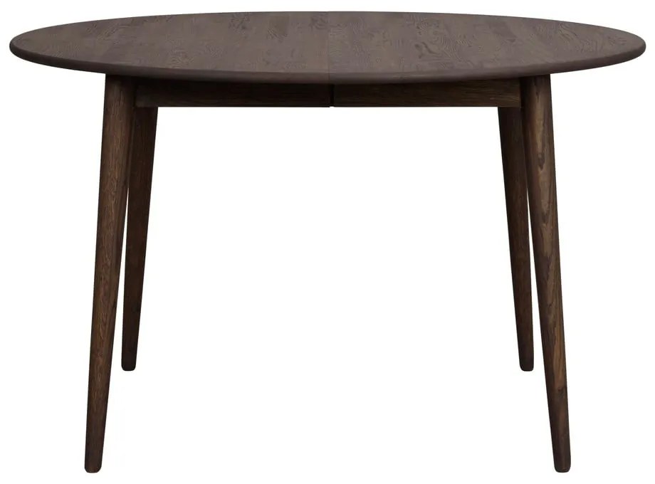 Тъмнокафява кръгла сгъваема трапезна маса от масивен дъб ø 120 cm Tyler – Rowico