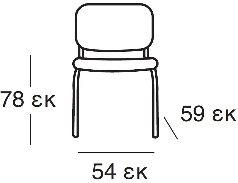 Рецепция стол Milos PVC-Black  (8 τεμάχια)