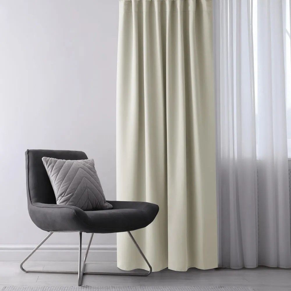 Кремаво затъмняващо перде 140x245 cm Eyelets – Restilo