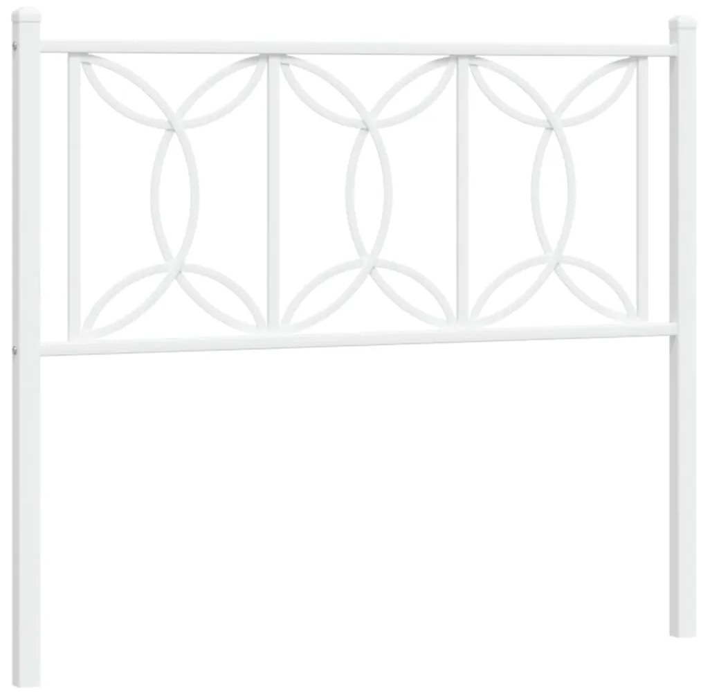 376207 vidaXL Метална резервна табла за легло, бяла, 107 см