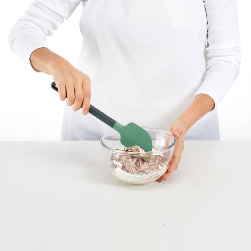 Шпатула за обиране Lekue 1010186, 28.5 см, Против надраскване, 4/220°C, Гъвкав ръб, Зелен