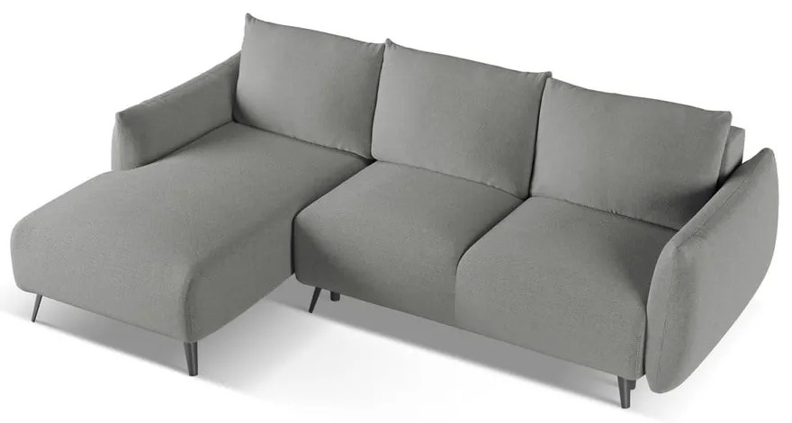 Светлосив ъглов диван (ляв ъгъл) Malie – Makamii