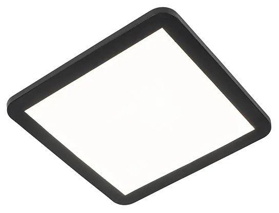 Таванна лампа черна 30 см с LED 3-степенна димируема IP44 - Steve