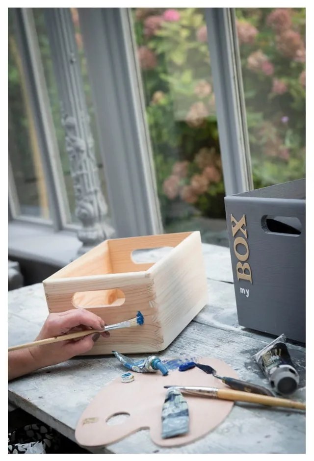 Кутия за съхранение от борова дървесина Custom, 30 x 20 x 14 cm - Compactor