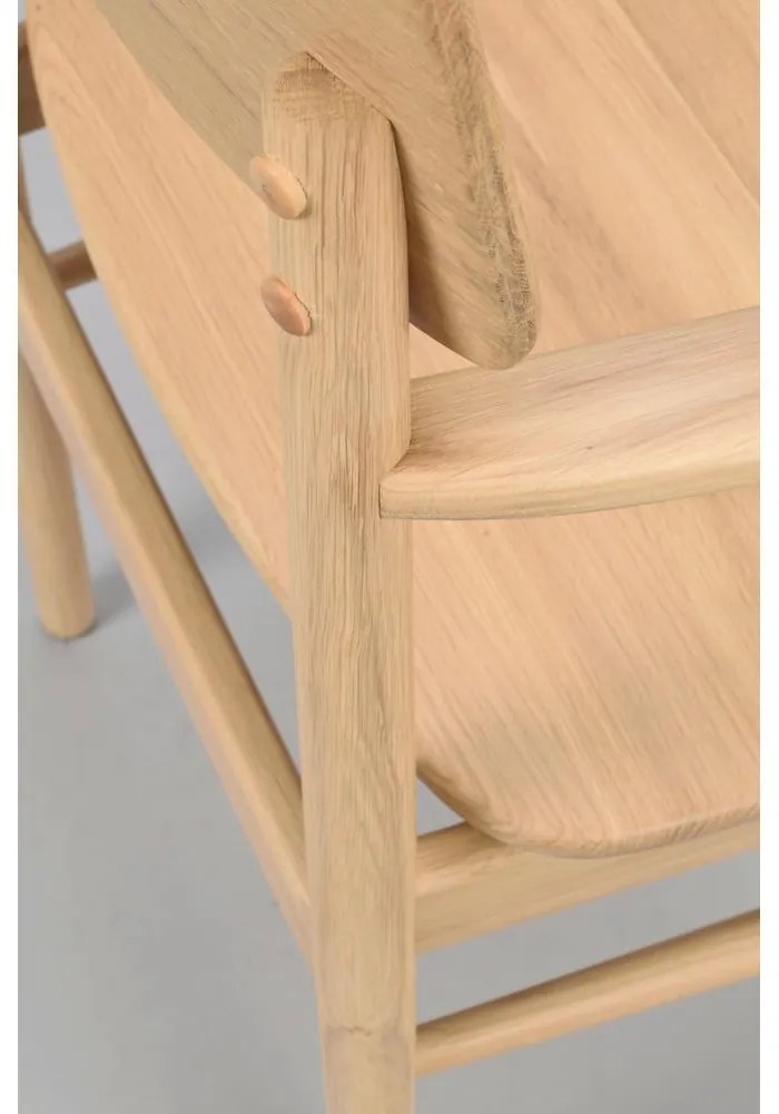 Трапезен стол от масивен дъб естествен Maidstone – Rowico