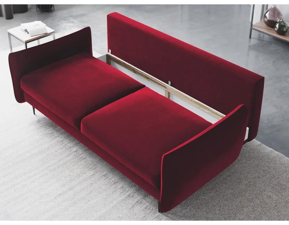 Червен разтегателен диван с място за съхранение Vermont - Cosmopolitan Design