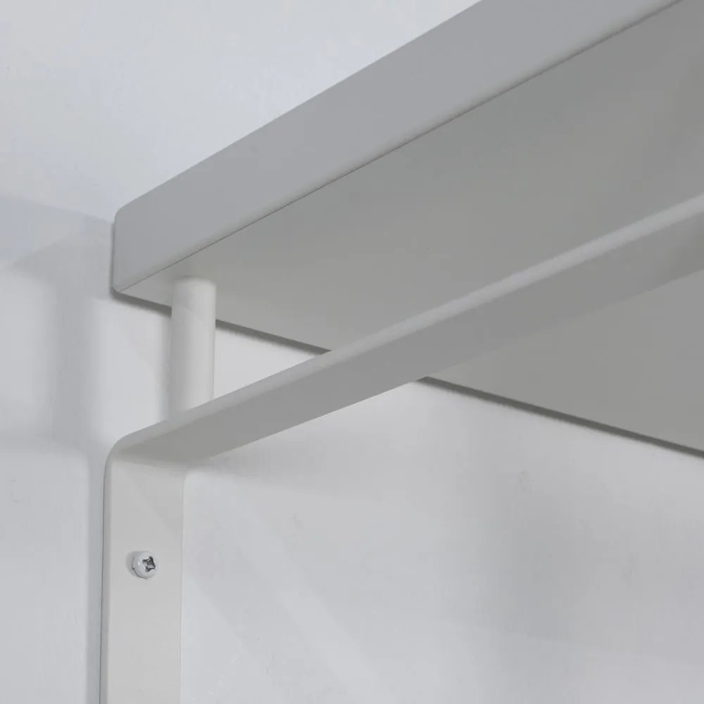 Бяла метална стенна закачалка с рафт 70 cm Rex – Spinder Design