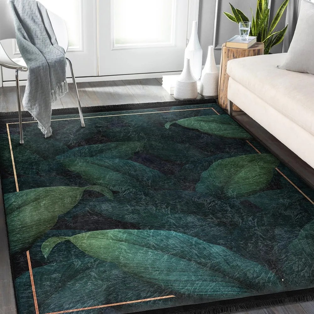 Килим подходящ за пране петролен 120x180 cm Unique – Mila Home