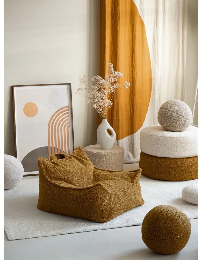Кафяв детски пуф от букле Chair – Wigiwama