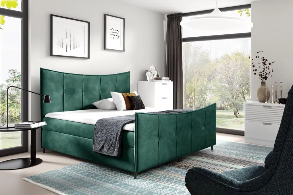 Тапицирано легло Bergamo Lux-Kafe-140 x 200