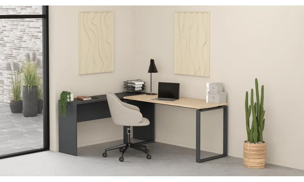 Работна маса с дъбов плот 60x150 cm Sign - Tvilum