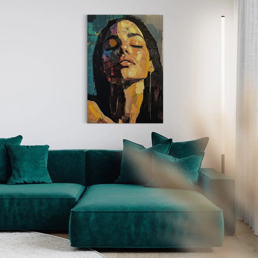 Картина с ръчно изрисувани елементи 70x100 cm Vivian – Styler