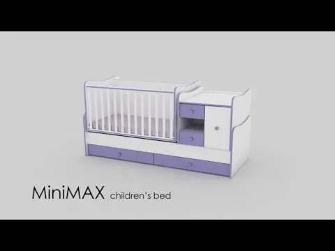 LORELLI Classic Трансформиращо се легло-люлка 190/72 см. MINI MAX БЯЛО/BABY BLUE