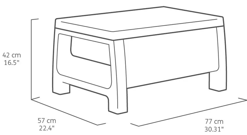 Сив градински комплект за отдих за 4 Bahamas – Keter