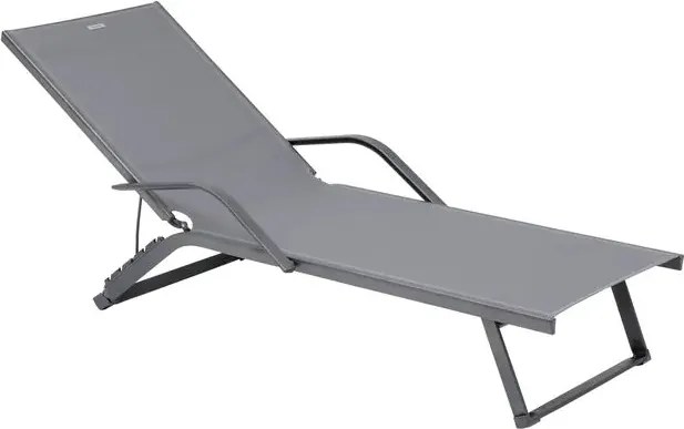 Сгъваем шезлонг Hesperide Bayamo, Алуминий - Кварц/Графит