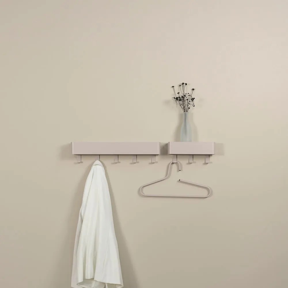 Сиво-бежова метална стенна закачалка с рафт Dax Play - Spinder Design