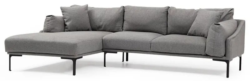 Сив ъглов диван , ляв ъгъл Leo - Artie