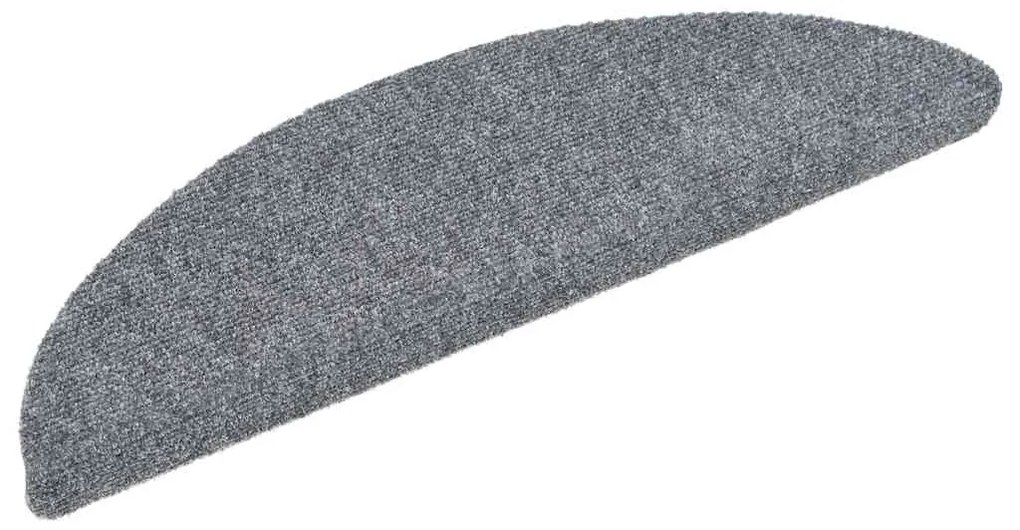 149680 vidaXL Самозалепващи стелки за стъпала, 5 бр, светлосиви, 56x17x3 см
