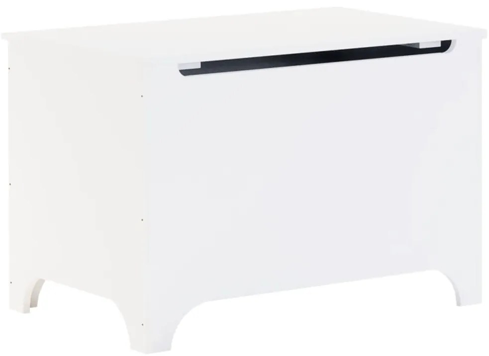 4002338 vidaXL Сандък за съхранение с капак RANA, бял, 80x49x54 см, бор масив
