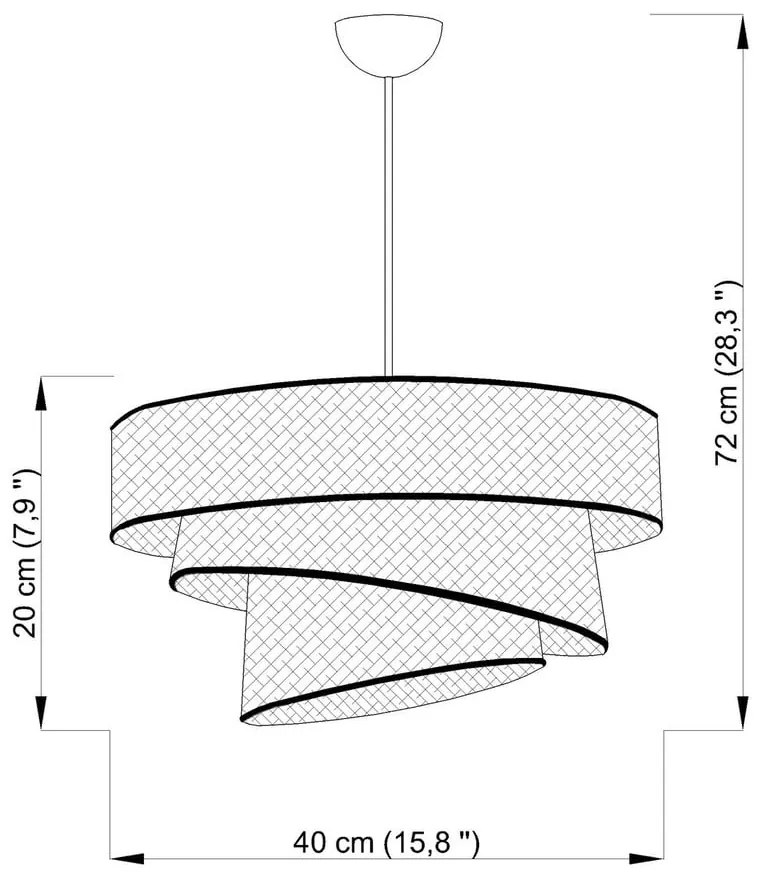Розово и златисто висящо осветително тяло с текстилен абажур ø 40 cm Couper – Opviq lights
