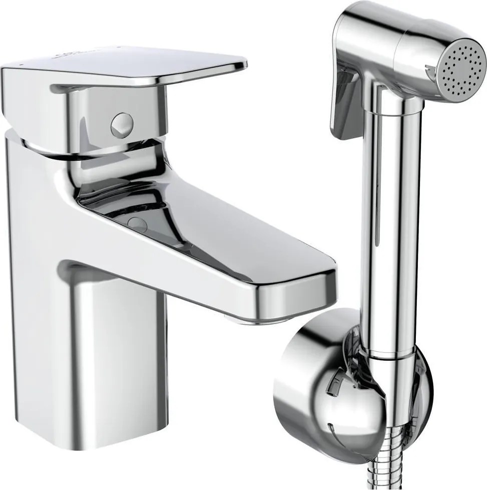 Стоящ смесител за умивалник H75 Ceraplan, BD231AA, с хигиеничен душ