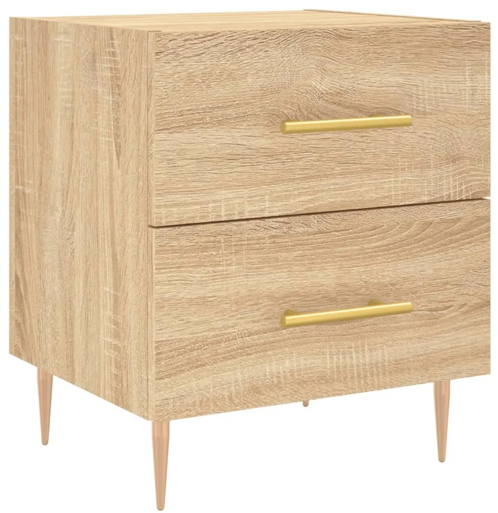 827282 vidaXL Нощно шкафче, дъб сонома, 40x35x47,5 см, инженерно дърво