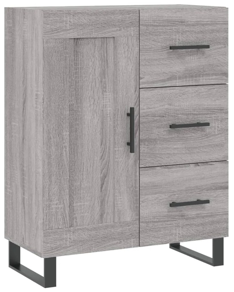 830290 vidaXL Сайдборд, сив сонома, 69,5x34x90 см, инженерно дърво