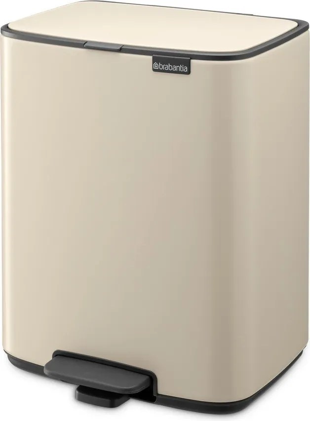 Бежово стоманено кошче за боклук с педал 12 l Bo – Brabantia