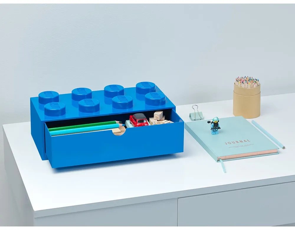 Синя кутия за бюро с чекмедже , 31 x 16 cm - LEGO®