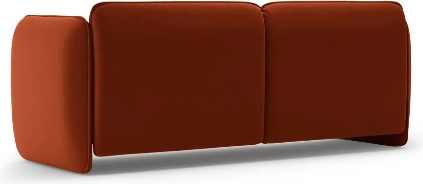 Кадифен диван в тухлен цвят 204 cm Georgia – Micadoni
