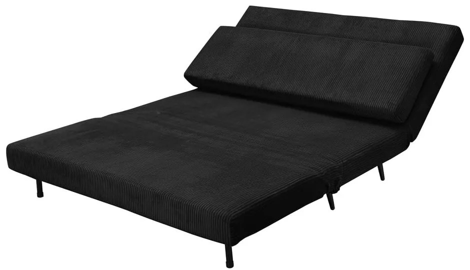 Антрацит разтегателен диван от рипсено кадифе 140 cm Mallory – Støraa