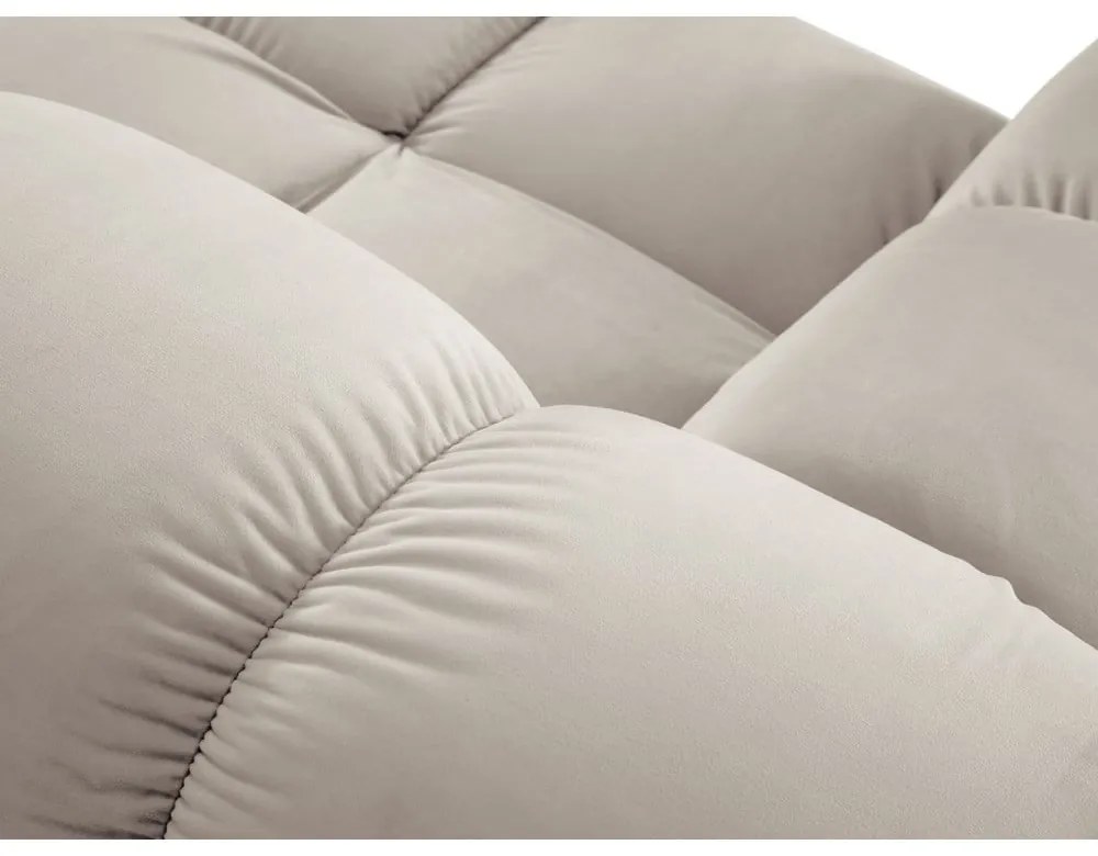 Бежов кадифен модулен ъглов диван (променлив) Bellis – Micadoni