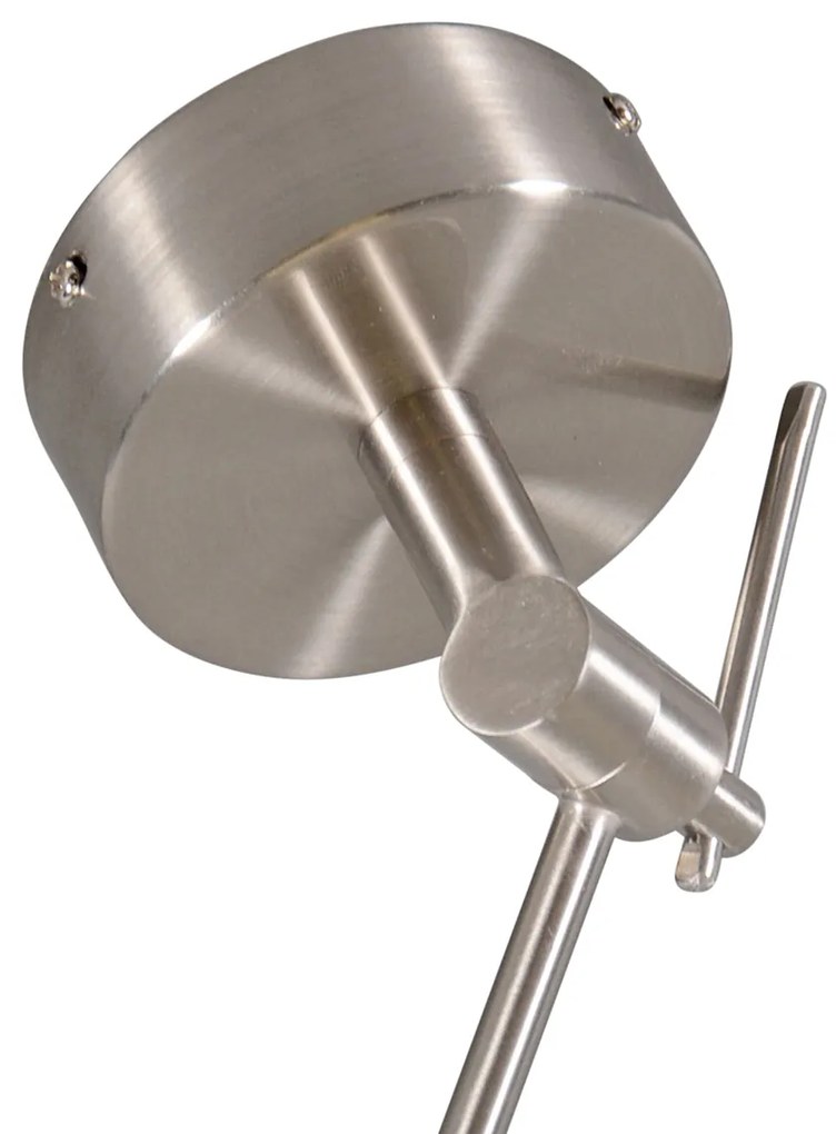 Интелигентен окачен аплик стомана с абажур бял 35 см с Wi-Fi A60 - Blitz