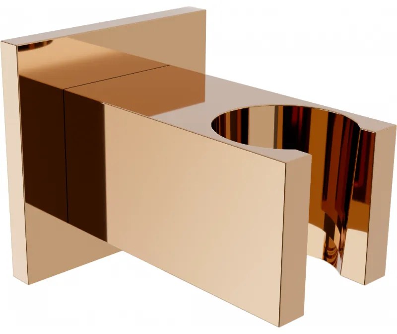Mexen Cube държач за душ, розово злато - 79350-60
