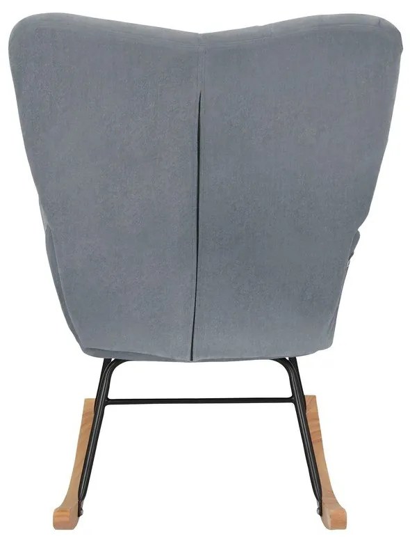 Сиво кадифено люлеещо се кресло Elza – Støraa