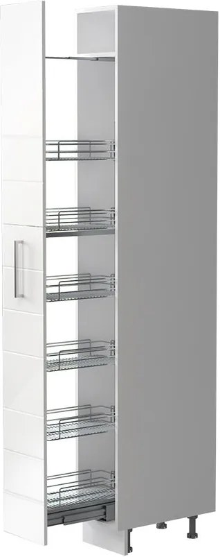 Висок подов шкаф Hudson K23-30-1KZ-White - White glossy