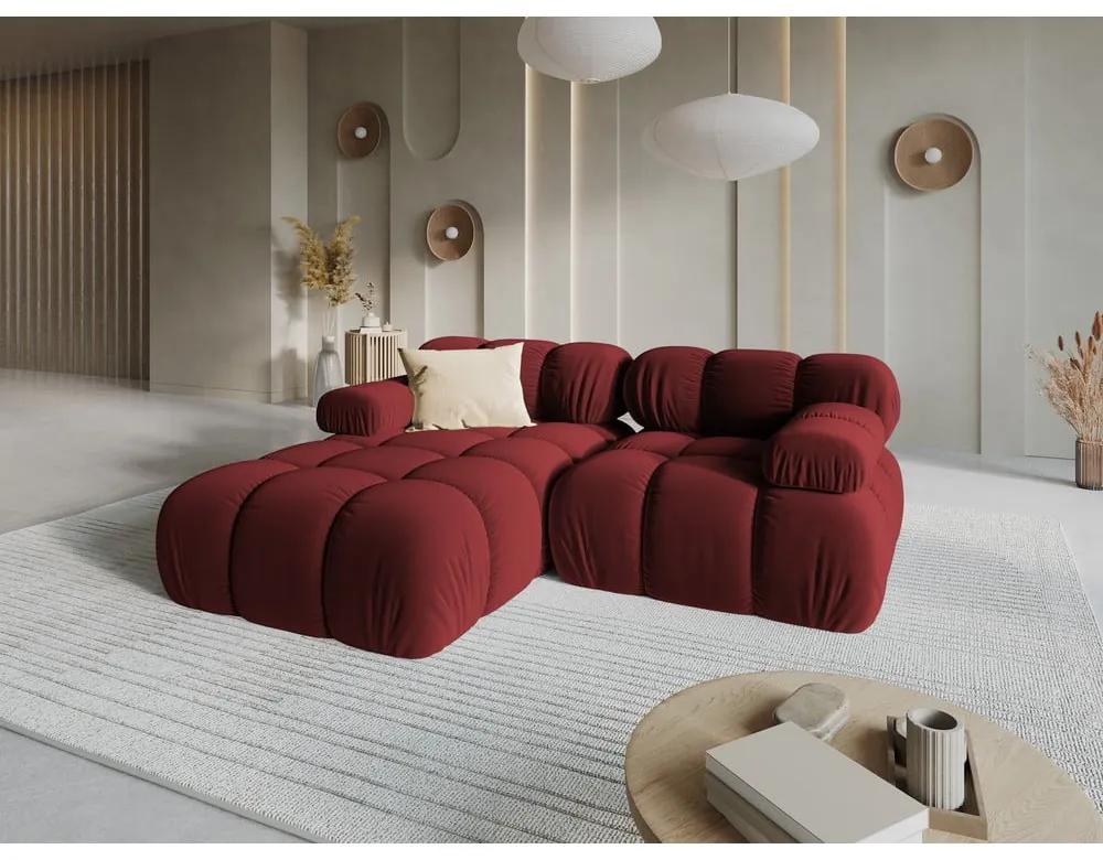 Червен кадифен диван 191 cm Bellis - Micadoni Home