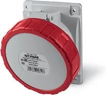 Scame Промишлен контакт 3P+N+Е 32A 380V IP66 серия Optima панелен монтаж 84х106мм  - 418.3267