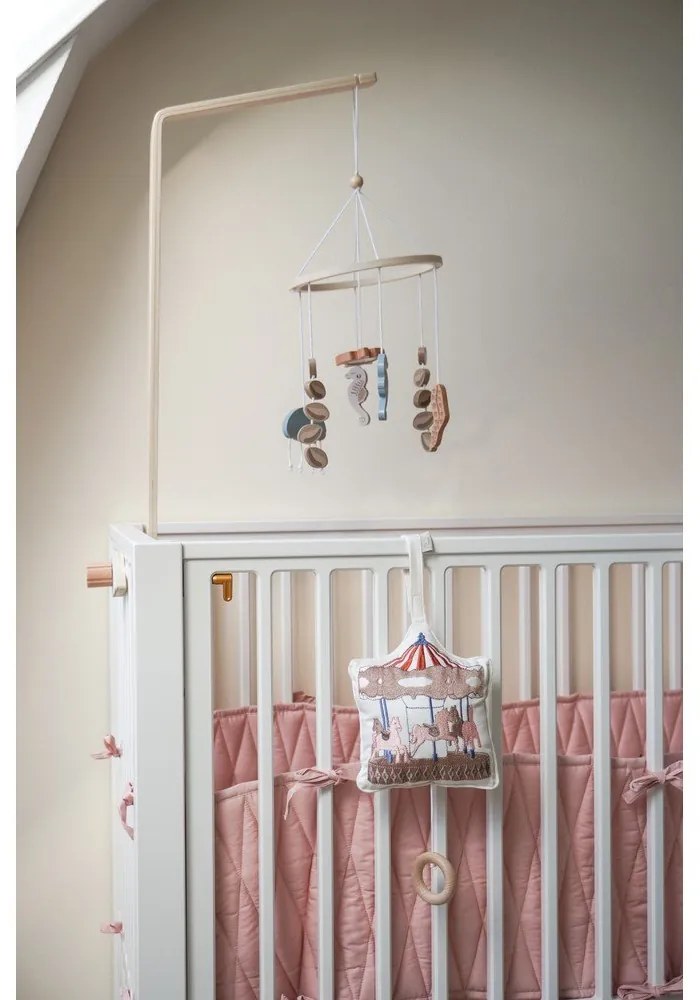 Светлорозов калъф за матрак за детско легло от органичен памук 365 cm Blossom Pink – Cam Cam Copenhagen