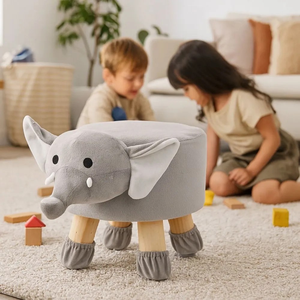 Детска табуретка с мотив на слонче