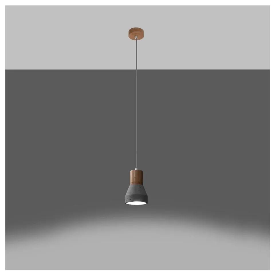 Сива висяща лампа ø 12 cm Valentina - Nice Lamps