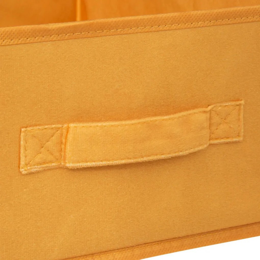 Кутия за съхранение 5five Mix & Modul, Кадифе, Жълта, 31x15 cm