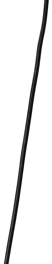 Висяща лампа златиста с кехлибарено стъкло 23 см овална 3-светлина - Kevin