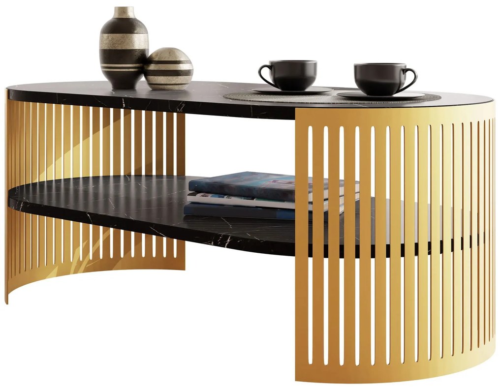 Холна маса Fikoli GD I-Черен мрамор