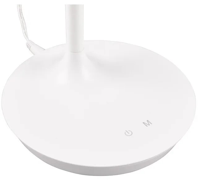 Бяла LED настолна лампа (височина 38 см) Toro - Trio