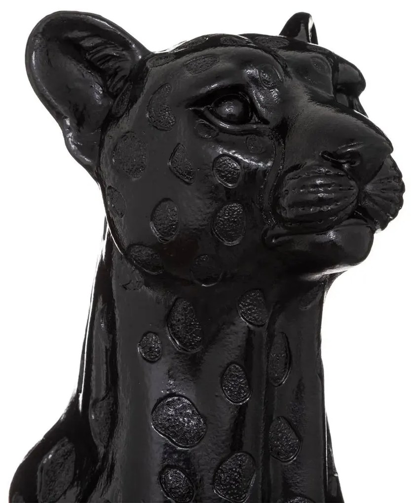Декоративна фигура atmosphera Leopard, Смола, 90 cm - Черен