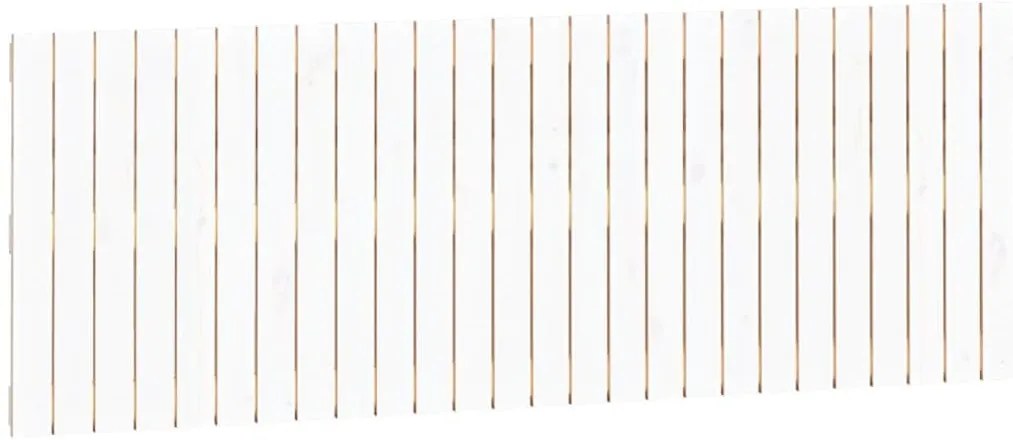 824859 vidaXL Стенна табла за спалня, бяла, 166x3x60 см, борово дърво масив