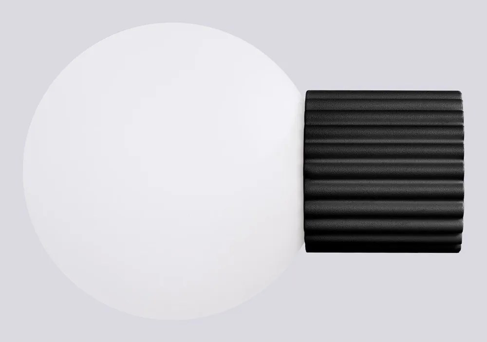 Черна стенна лампа ø 12 cm Orbital – Sollux