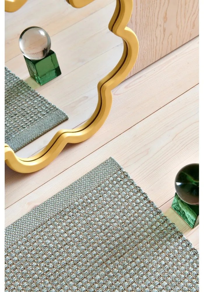 Светлозелена пътека за открито и закрито 70x300 cm Emm Sage – Pappelina