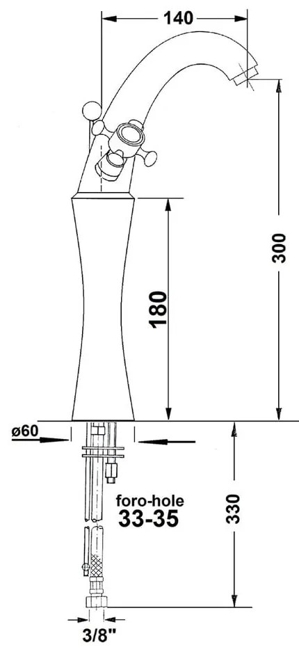 Стояща батерия за мивка в лъскаво-сребрист цвят Antea – Sapho